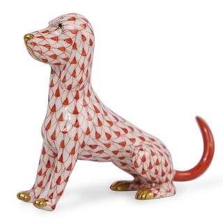 Herend Porcelain Fishnet Dog