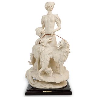 Giuseppe Armani "Lady with Borzois" Porcelain Statue