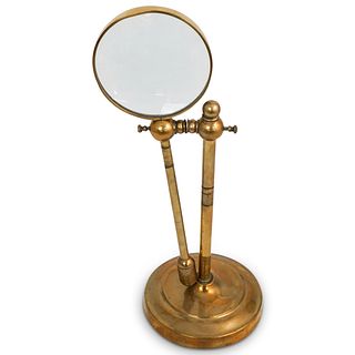 Solid Brass Desktop Magnifying Glass w/ Stand