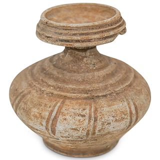 Ancient Khmer Pottery Miniature Baluster Bottle