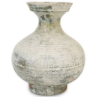 Ancient Khmer Celadon Glazed Baluster Vase