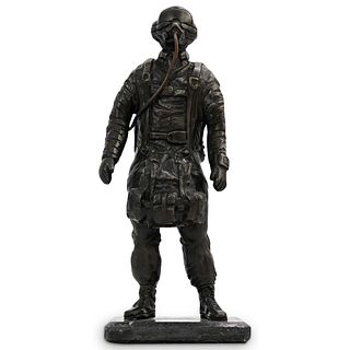 Bronze Paratrooper Soldier Statue