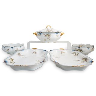 (5Pc) J & C Malmaison Porcelain Dish Set