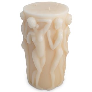 Lalique Style Figural Candle