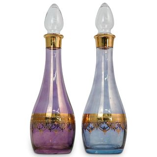(2 Pc) A Pair of Italian Glass Decanters