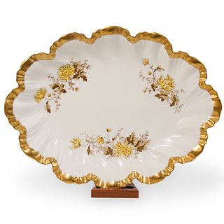 Porcelain Gilt Oval Dish