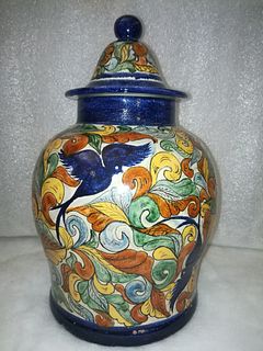 Italian Style Vase with Lid