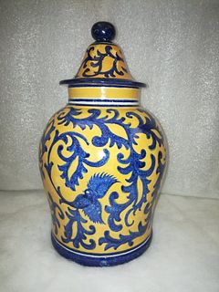 Blue and Yellow Vase