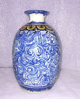White and Blue Vase 