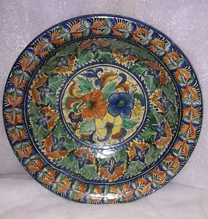 Large Decorative Dish with Floral Pattern