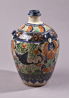 Pottery Jug with bird and flower designs