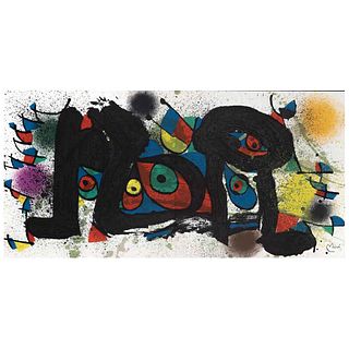 JOAN MIRÓ. Miró Sculptures II, 1974 - 1980. Firmada en plancha. Litografía sin número de tiraje.