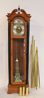 COLONIAL. Rosewood 9 Tube Tall Case Clock