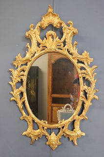 Vintage Carved And Giltwood Mirror.