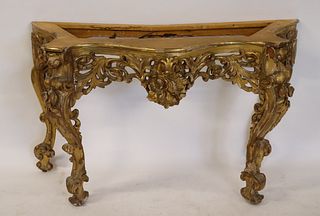 18/19th Rococo Carved Giltwood Console As / Is