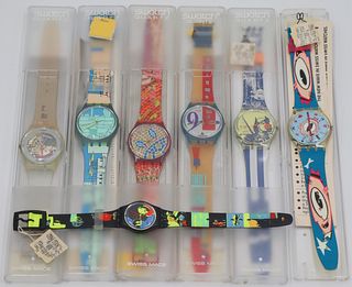 JEWELRY. Vintage Grouping of (7) Swatch Watches.
