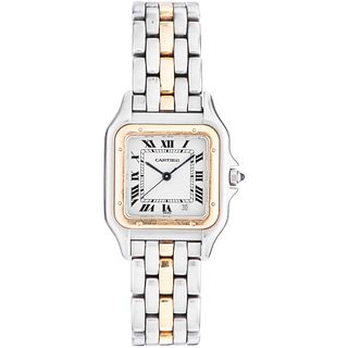 CARTIER PANTHÈRE LADY WATCH IN STEEL AND 18K YELLOW GOLD REF. 1100  Movement: quartz