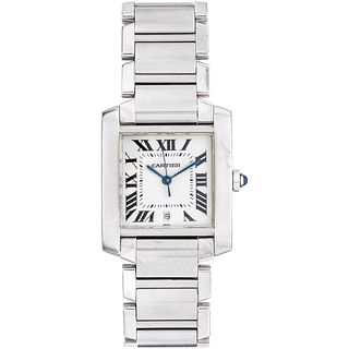 CARTIER TANK FRANÇAISE WATCH IN STEEL REF. 2302 Movement: automatic