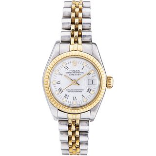 ROLEX OYSTER PERPETUAL DATEJUST LADY WATCH IN STEEL AND 18K YELLOW GOLD REF. 69173, CA. 1985 - 1986   Movement: automatic