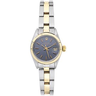 ROLEX OYSTER PERPETUAL DATE LADY WATCH IN STEEL AND 14K YELLOW GOLD REF. 6917, CA. 1977 - 1978  Movement: automatic