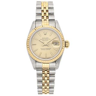 ROLEX OYSTER PERPETUAL DATEJUST LADY WATCH IN STEEL AND 18K YELLOW GOLD REF. 69173, CA. 1991  Movement: automatic