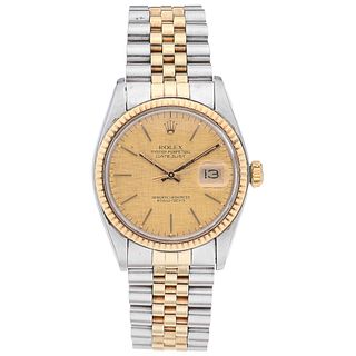 ROLEX OYSTER PERPETUAL DATEJUST WATCH IN STEEL AND 14K YELLOW GOLD REF. 16013, CA. 1978 - 1979  Movement: automatic