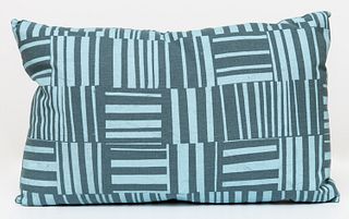 Blue Linen Lumbar Pillow