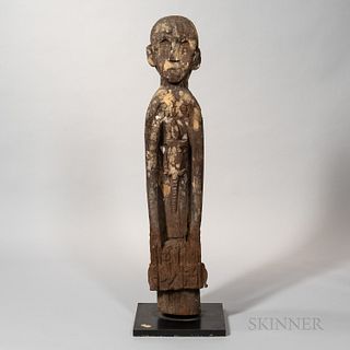 Kenyah-Kayan Dayak Hardwood Post Figure, Hampatong