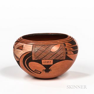 Contemporary Polychrome Pottery Bowl