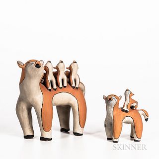 Contemporary Cochiti Pottery Animal Group