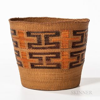 Tlingit Polychrome Twined Basket
