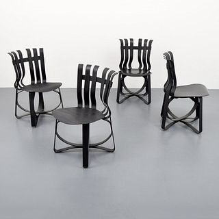 4 Frank Gehry "Hat Trick" Chairs, Paige Rense Noland Estate