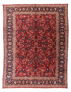 Vintage Persian Kashan Rug, 10' x 13'