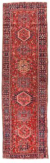Vintage Persian Karajeh Long Rug, 3'8" x 13’