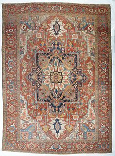 Antique Persian Serapi, 9'9" x 13’6"