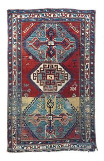 Antique Caucasian Kazak, 4’4" x 9’3”