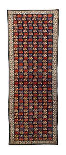 Antique Caucasian Zehour Long Rug, 3'7" x 9’11"