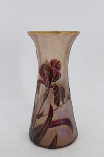 A Fine St. Denis Purple Cameo Glass Vase