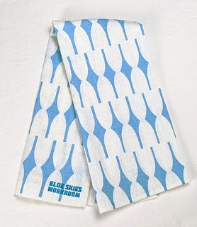 Linen Tea Towel / Blue