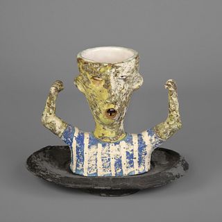 Wesley Anderegg, Figural Cup and Saucer, 2003
