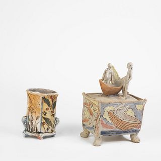Laurie Shaman and Julius Forzano, Two Porcelain Vessels