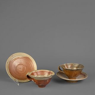 Betty Woodman, Two Cups and Saucers, ca. 1979