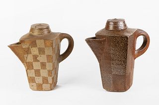Mark Pharis, Pair of High Spouted Coffee Pots, 1982