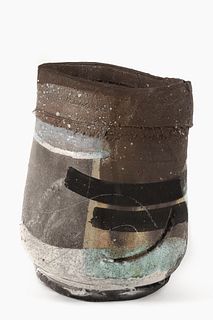 Jim Romberg, Raku Sculptural Vase