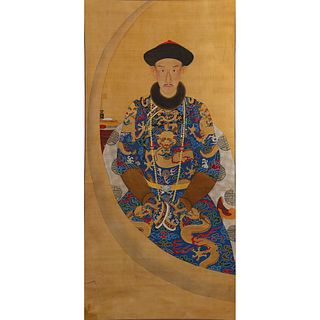 PORTRAIT OF A CHINESE DUKE ON SILK
