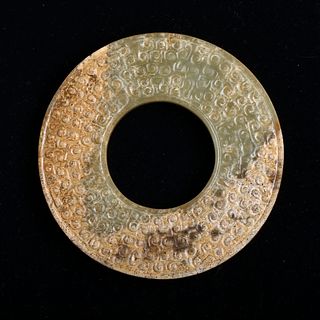 A CHINESE JADE DISC