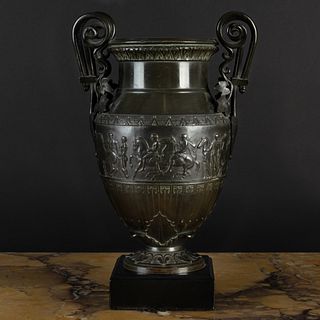 Italian Late Neoclassical Bronze Urn, After the Antique