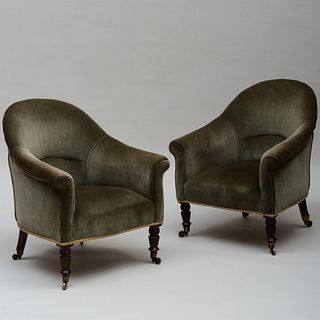 Pair of Victorian Mahogany Tub Chairs