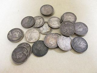A collection of twenty-eight Crowns, Victoria old head, F or better (28)
