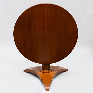 Fine Italian Late Neoclassical Walnut Tilt Top Center Table 